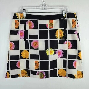 Ep Pro Women's White Black Yellow Pink Floral Golf Skort Size 14